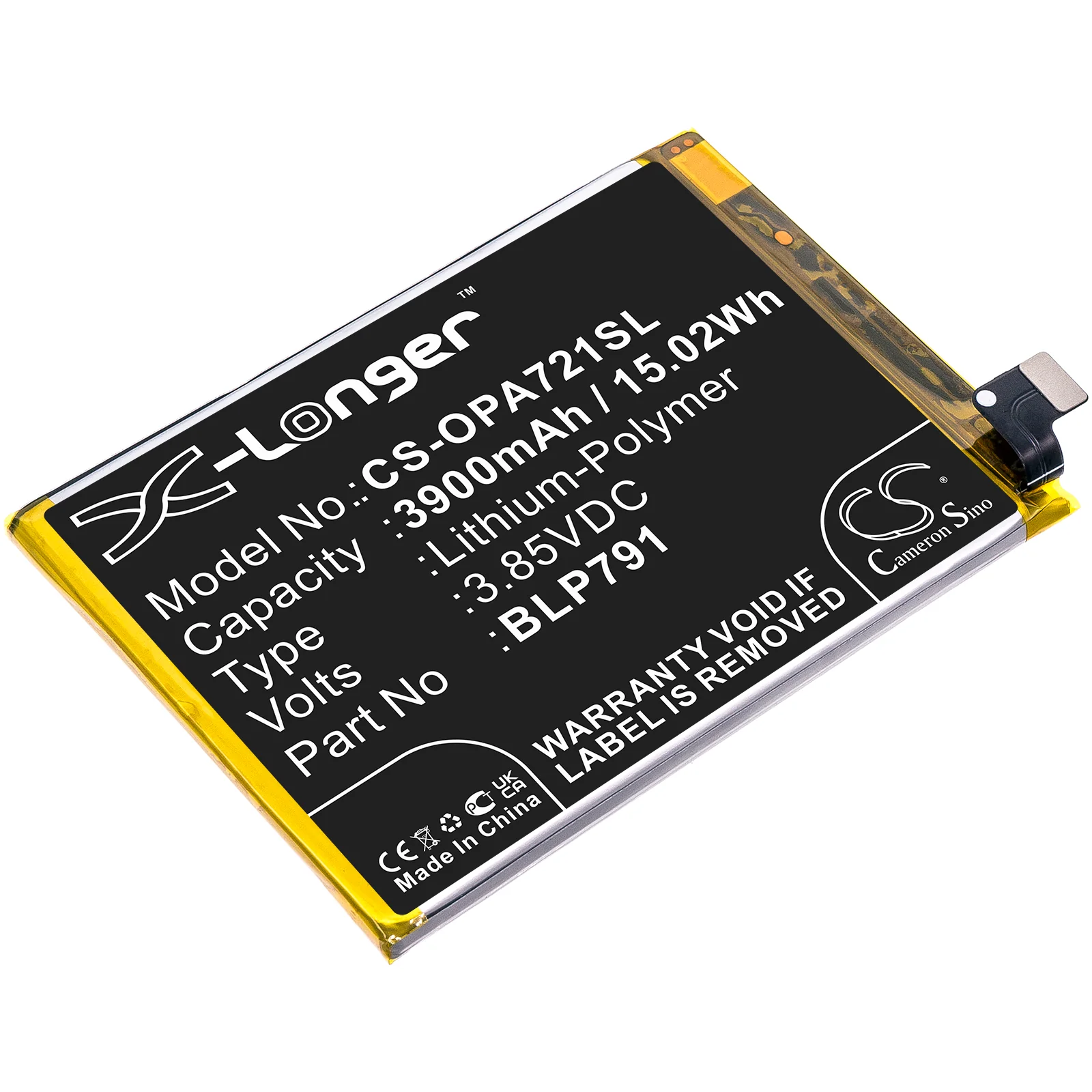 Oppo A72 5G 2020,A73 5G 2020,PDYM20,CPH2161,RENO4 4G Mobile Phone Replacement Battery - view 1