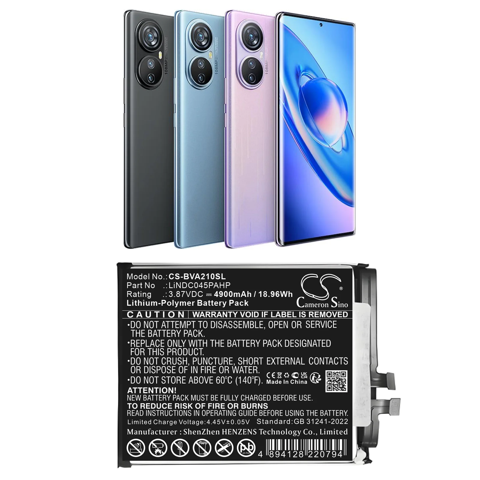 BlackView A200 Pro Mobile Phone Replacement Battery - view 1