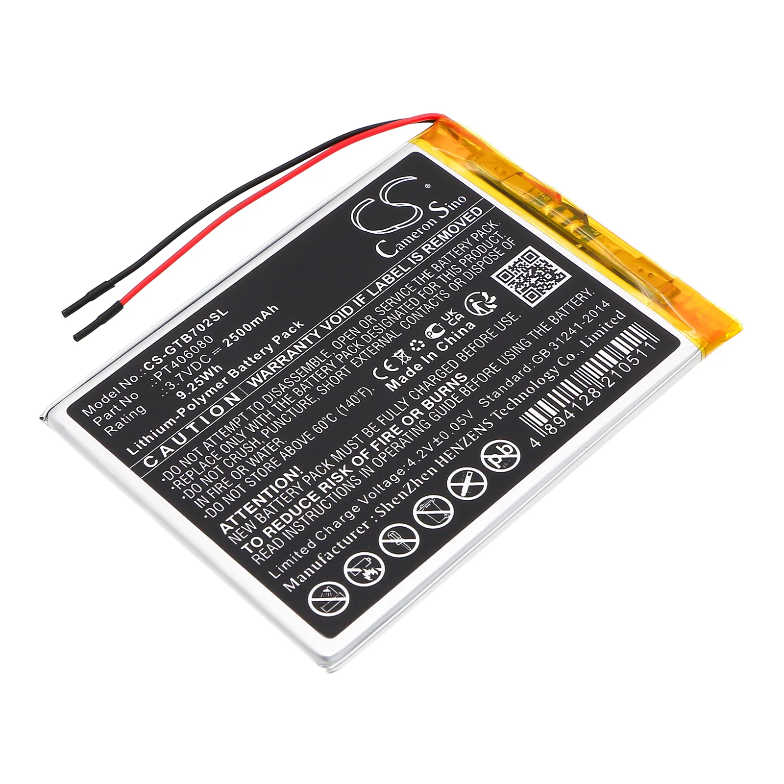 3GO GT7002,Geotab 7 Tablet Replacement Battery - view 1