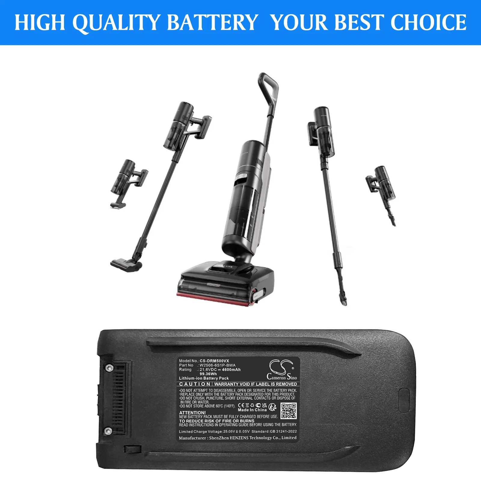 Dreame T50 Mix Vacuum Replacement Battery - view 1