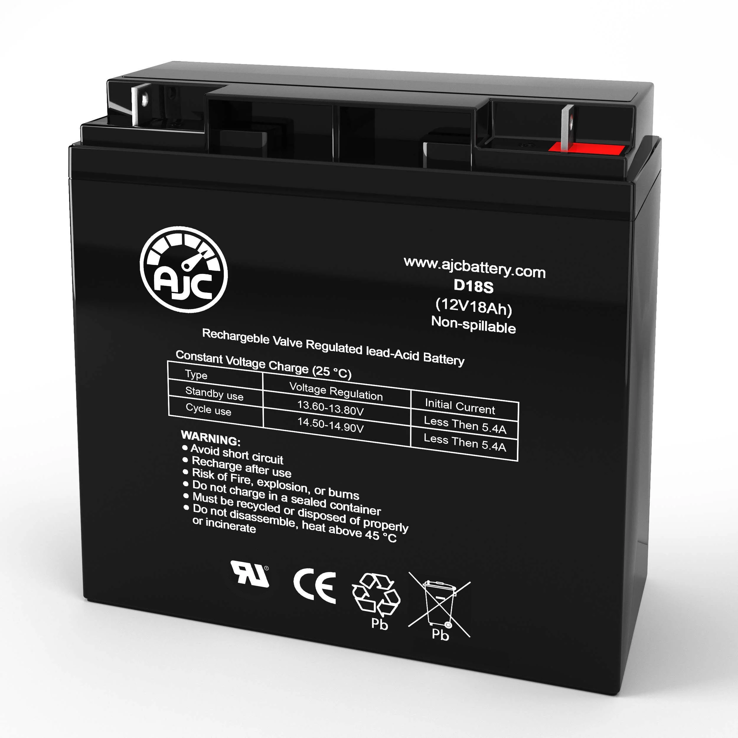 AJC Battery Compatible with HP T1500 12V 18Ah UPS Battery - view 1