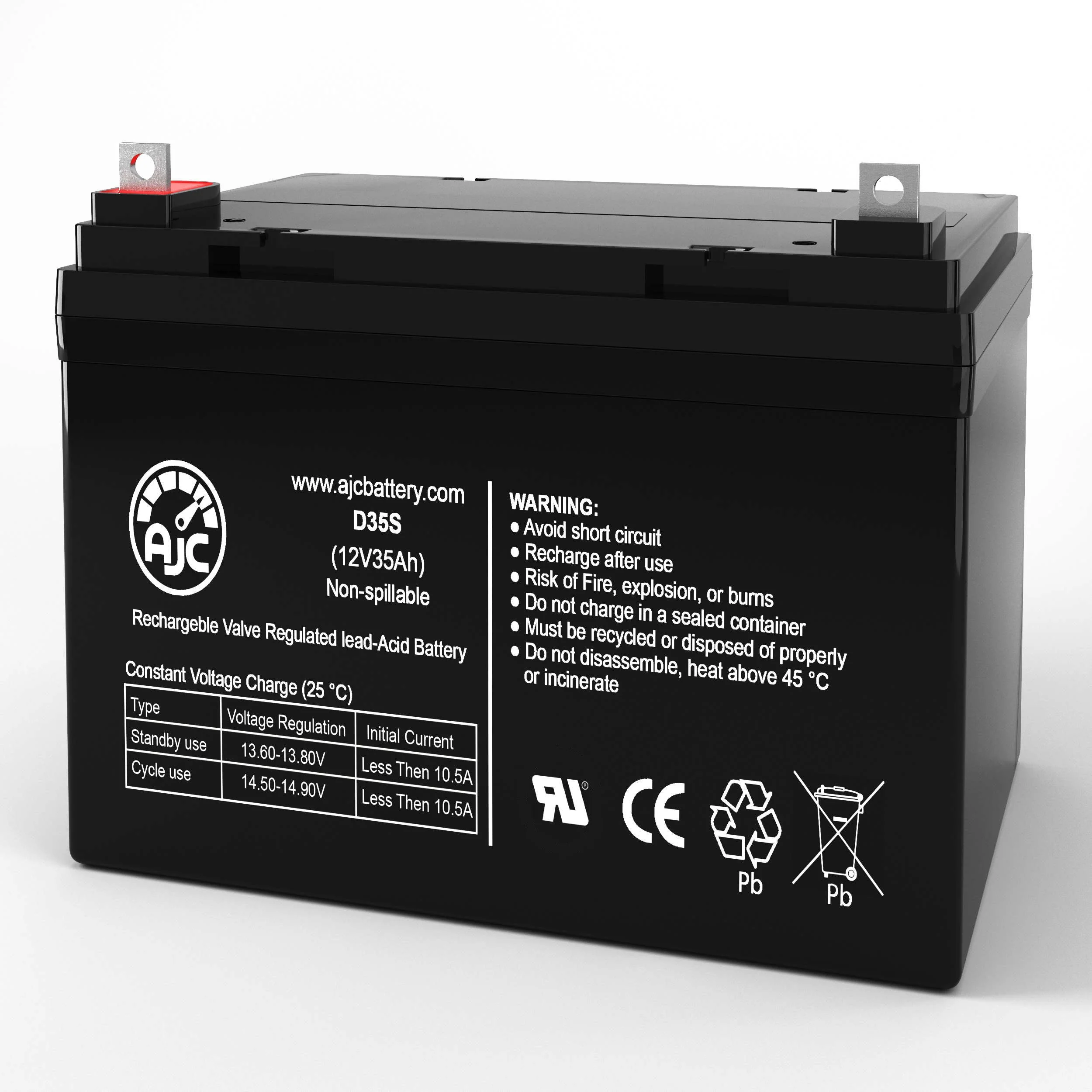AJC Battery Compatible with Newton All Models 12V 35Ah Mobility Scooter Battery - view 1