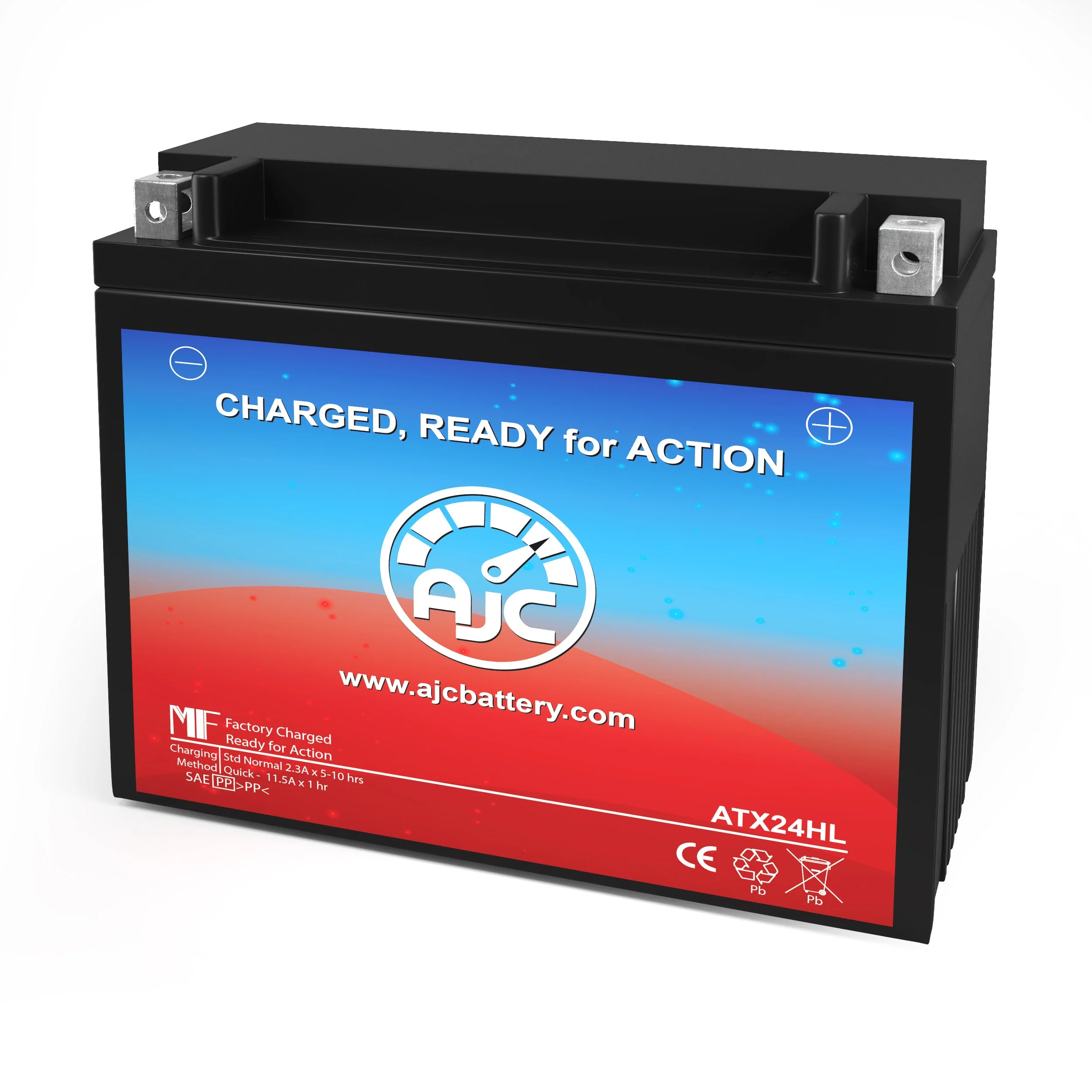 AJC Battery Compatible with Ducati Twin 350CC Motorcycle Battery (1987) - view 1