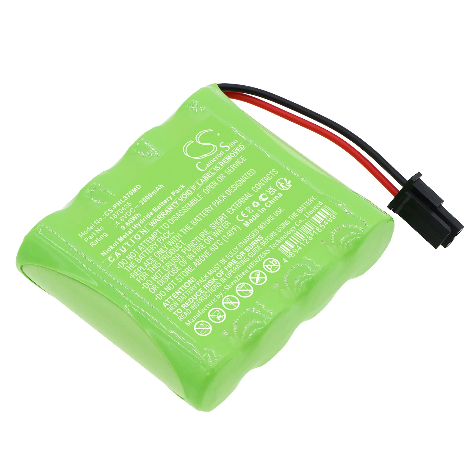 Philips Lifeline GoSafe Mobile Alert System 870435,GoSafe Mobile Alert System Medical Replacement Battery - view 1