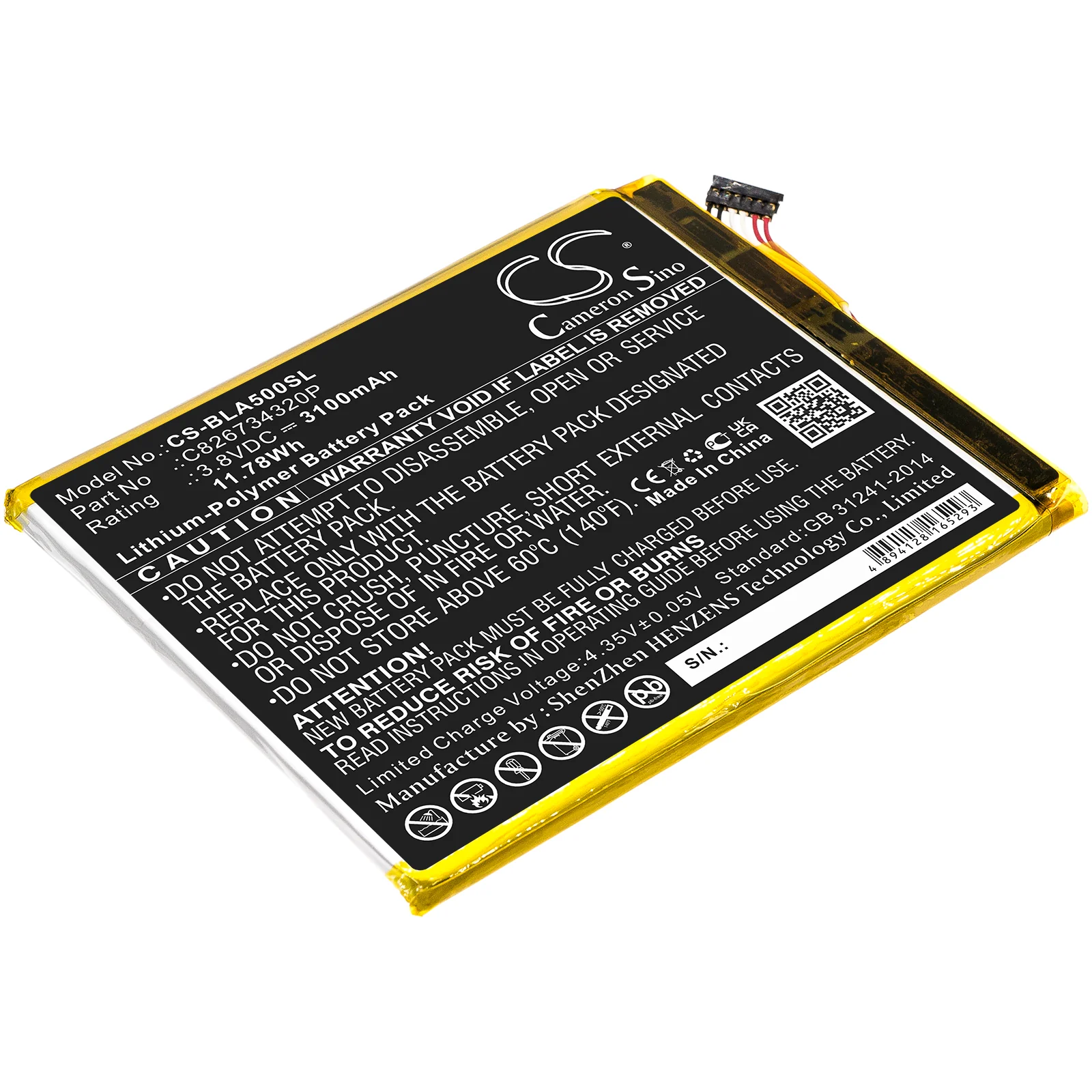 BLU Advance A5 Plus LTE,A0031WW,Grand XL,G0031WW Mobile Phone Replacement Battery - view 1