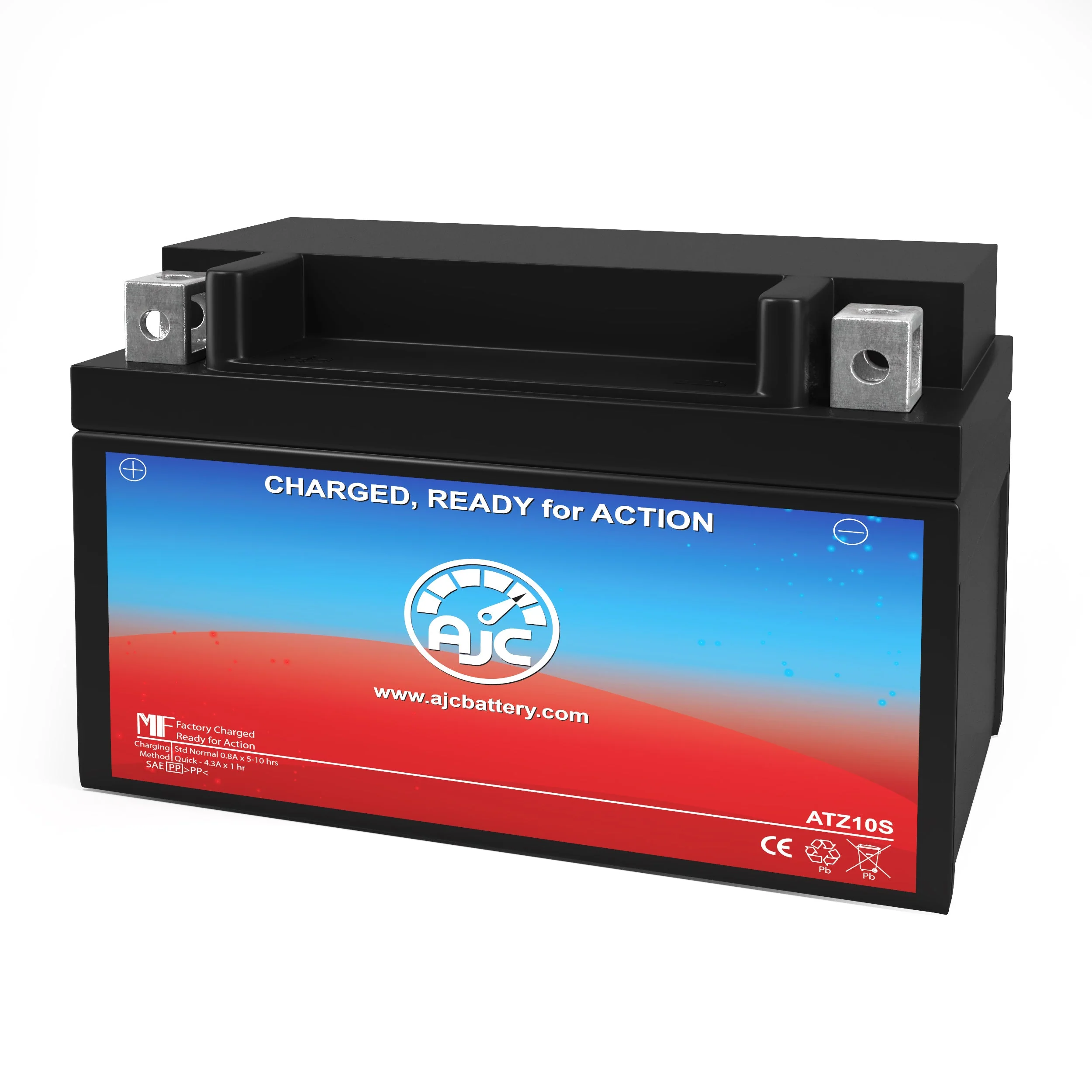 AJC Battery Compatible with ATK 700 Intimidator 700CC Motorcycle Battery (2007-2009) - view 1