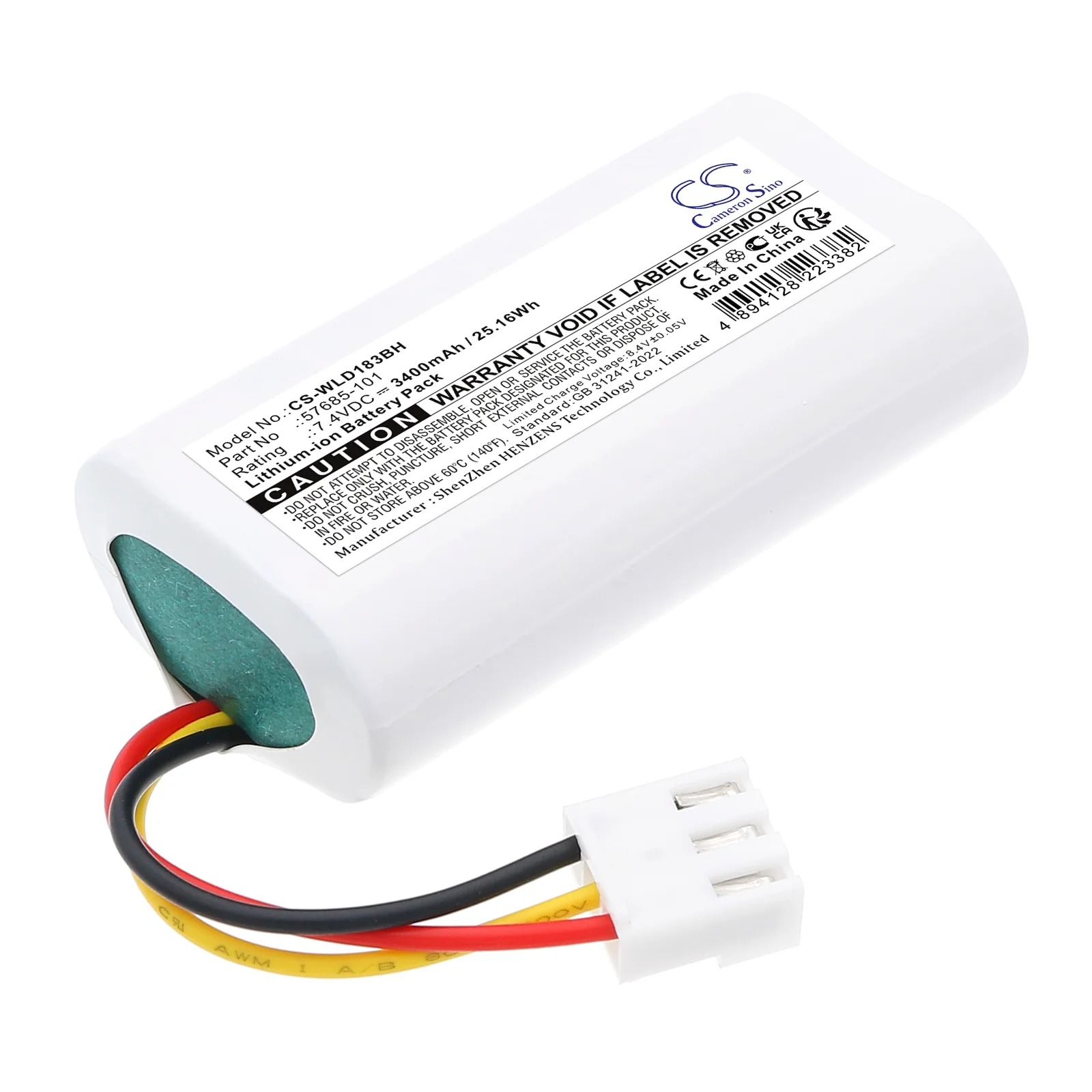Winland D-011-0183,EnviroAlert Professional EAPro Gateway,EAPro-GTWY 3400mAh Alarm Replacement Battery - view 1
