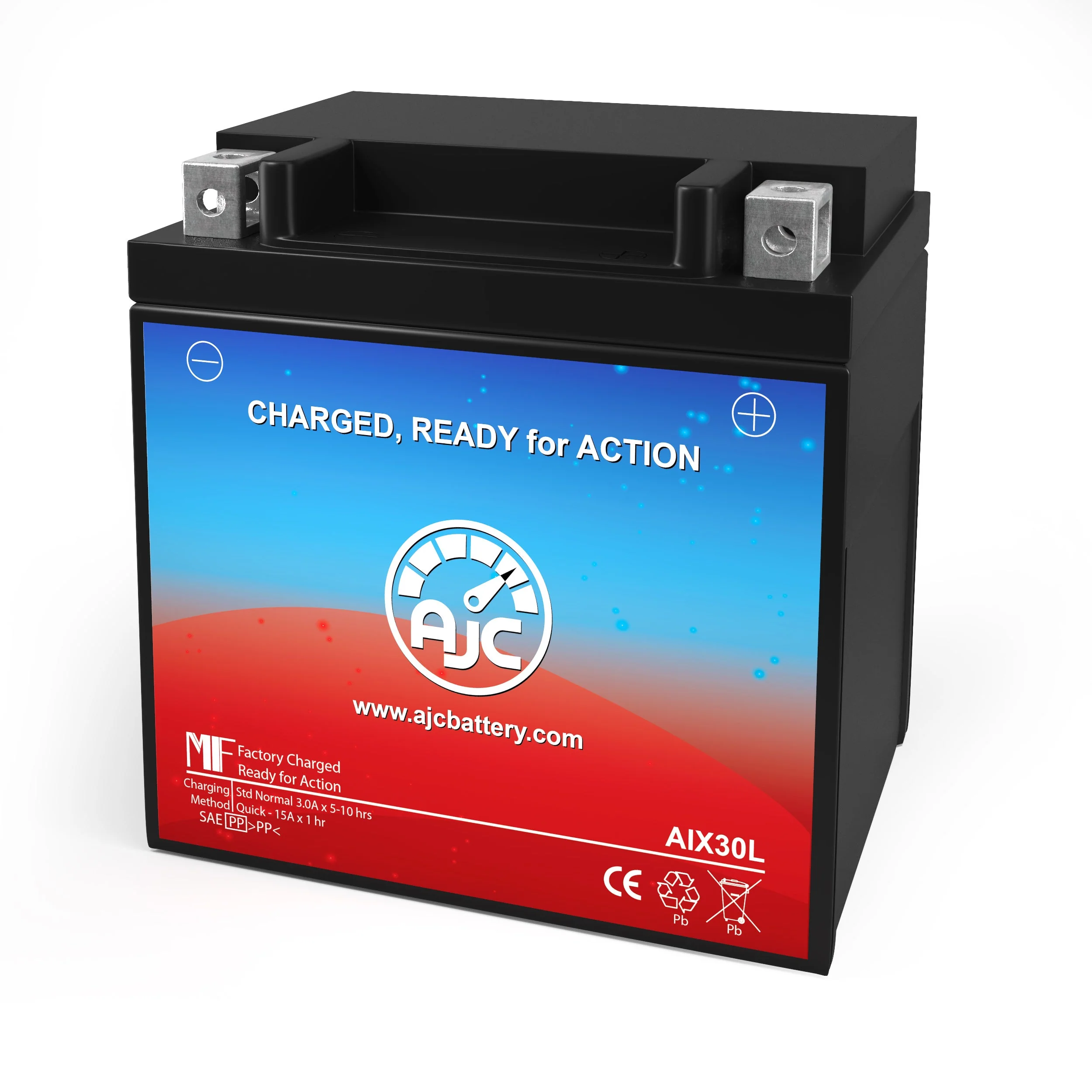AJC Battery Compatible with Harley-Davidson Electra Glide Standard FLHT 1450CC Motorcycle Battery (1999-2006) - view 1
