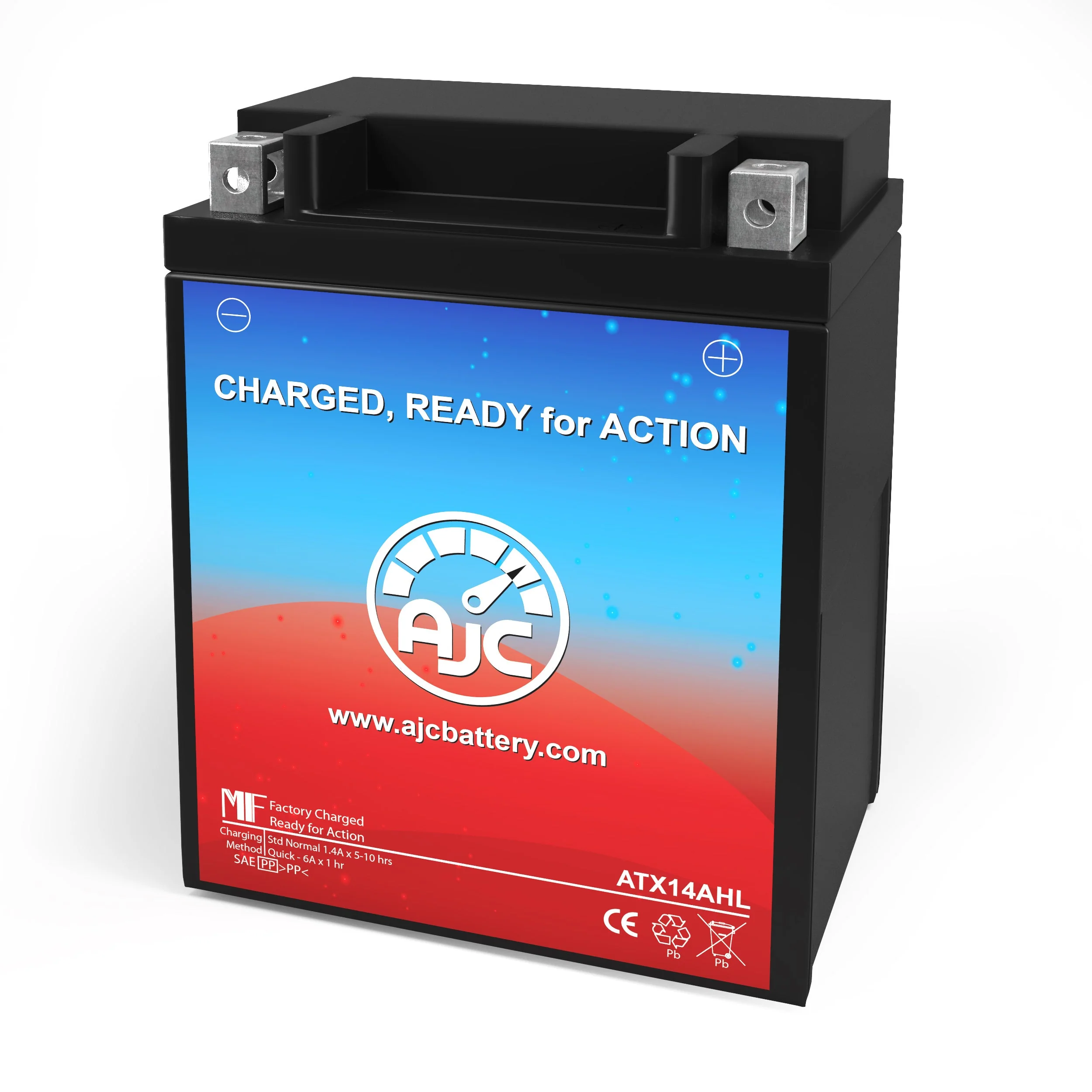 AJC Battery Compatible with Suzuki GR650 Tempter 650CC Motorcycle Battery (1983) - view 1
