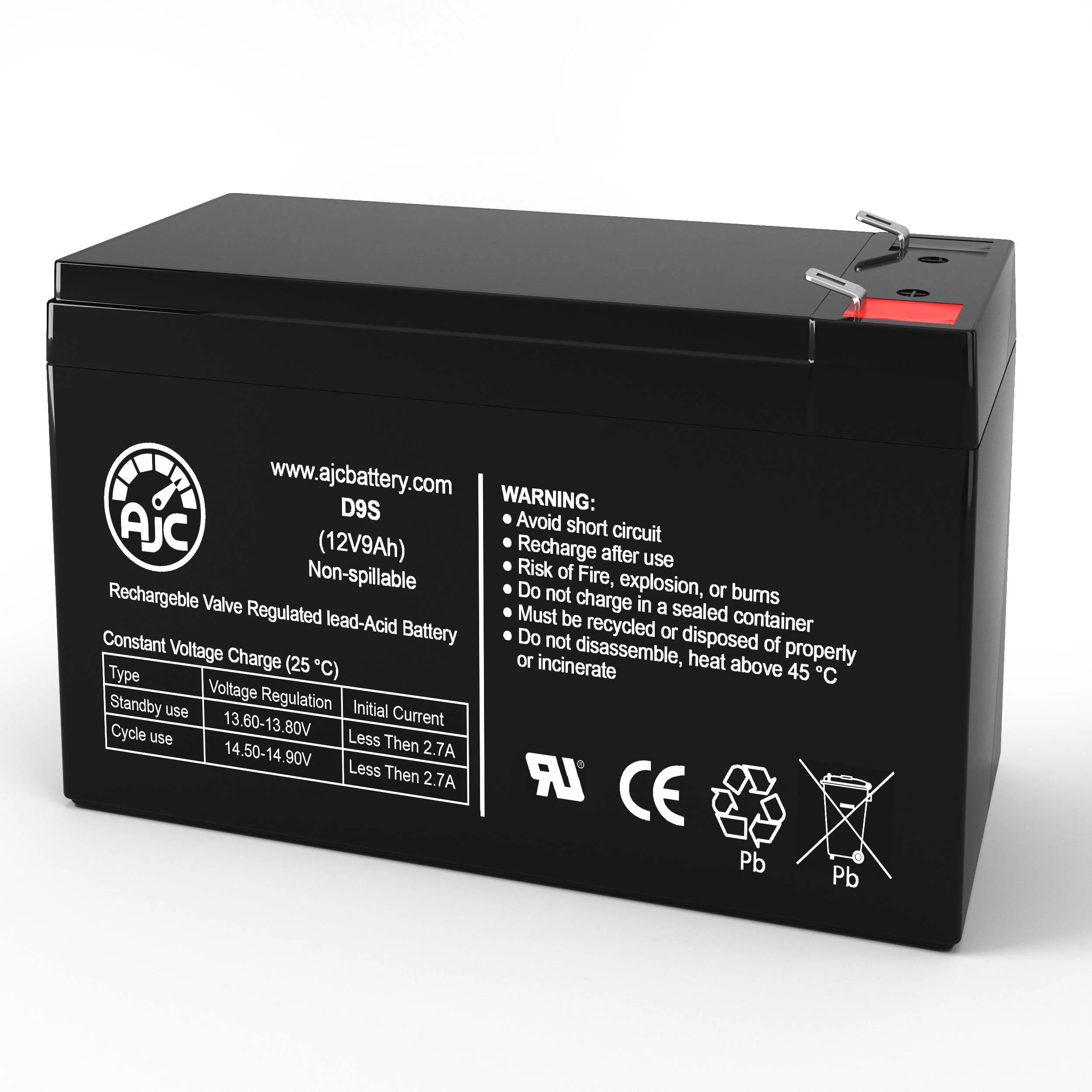 AJC Battery Compatible with Razor E325 12V 9Ah Electric Scooter Battery - view 1