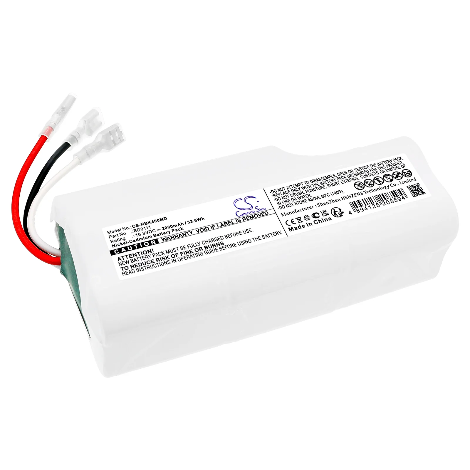 Rauland-Borg R4KBK400,Responder Nurse Call R4000 Medical Replacement Battery - view 1
