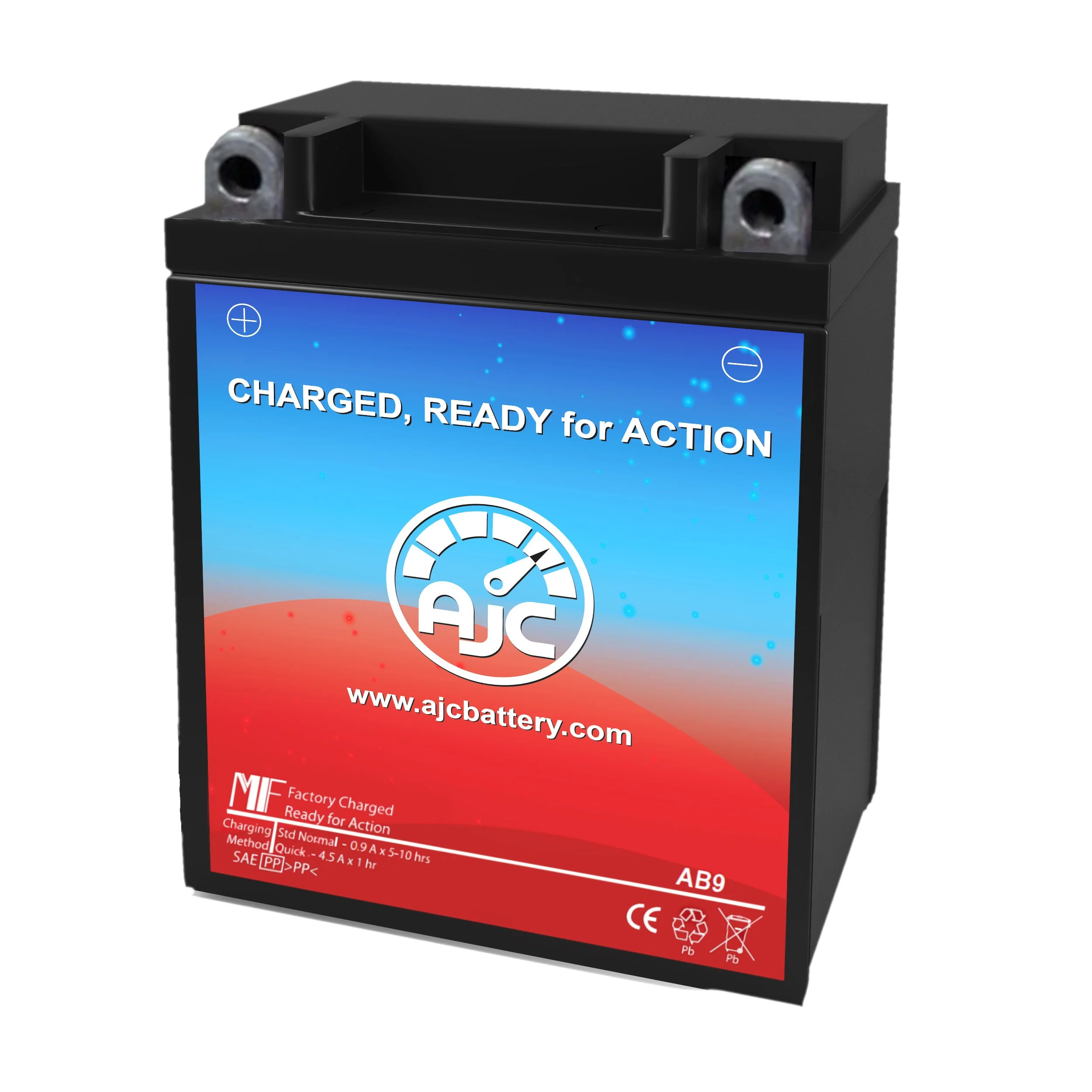 AJC® AB9 Powersports Battery - view 1