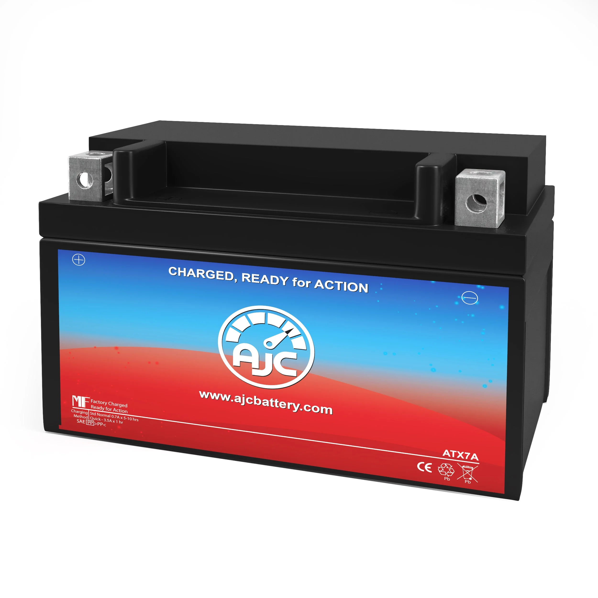 AJC Battery Compatible with Kasea Skyhawk 170 170CC ATV Battery (2003-2005) - view 1