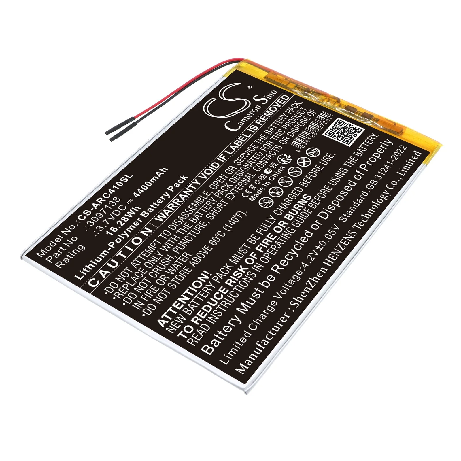 Archos AC101OX4G OXYGEN 4G Tablet Replacement Battery - view 1