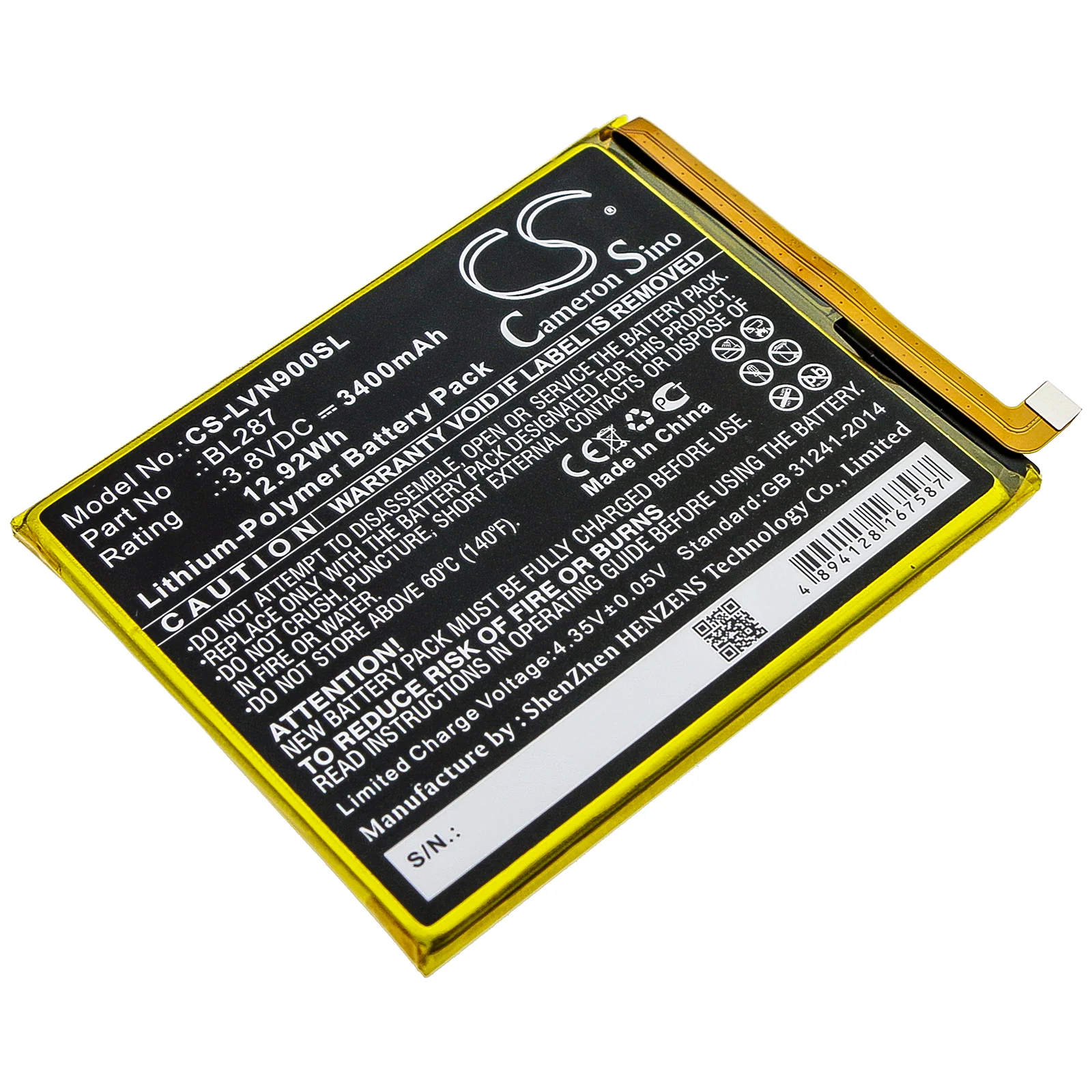 Lenovo K9 Note Mobile Phone Replacement Battery - view 1