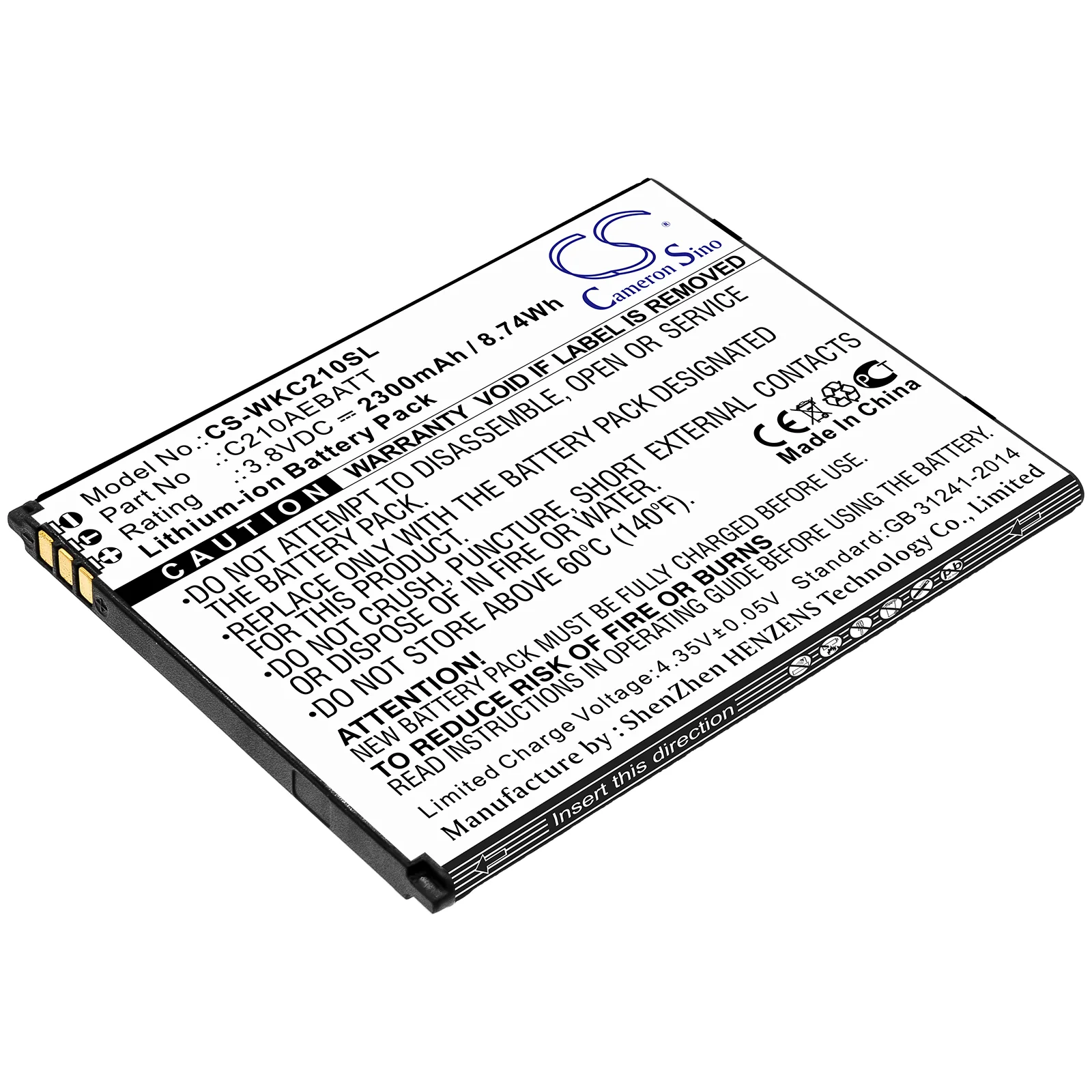 Wiko C210,Life Mobile Phone Replacement Battery - view 1