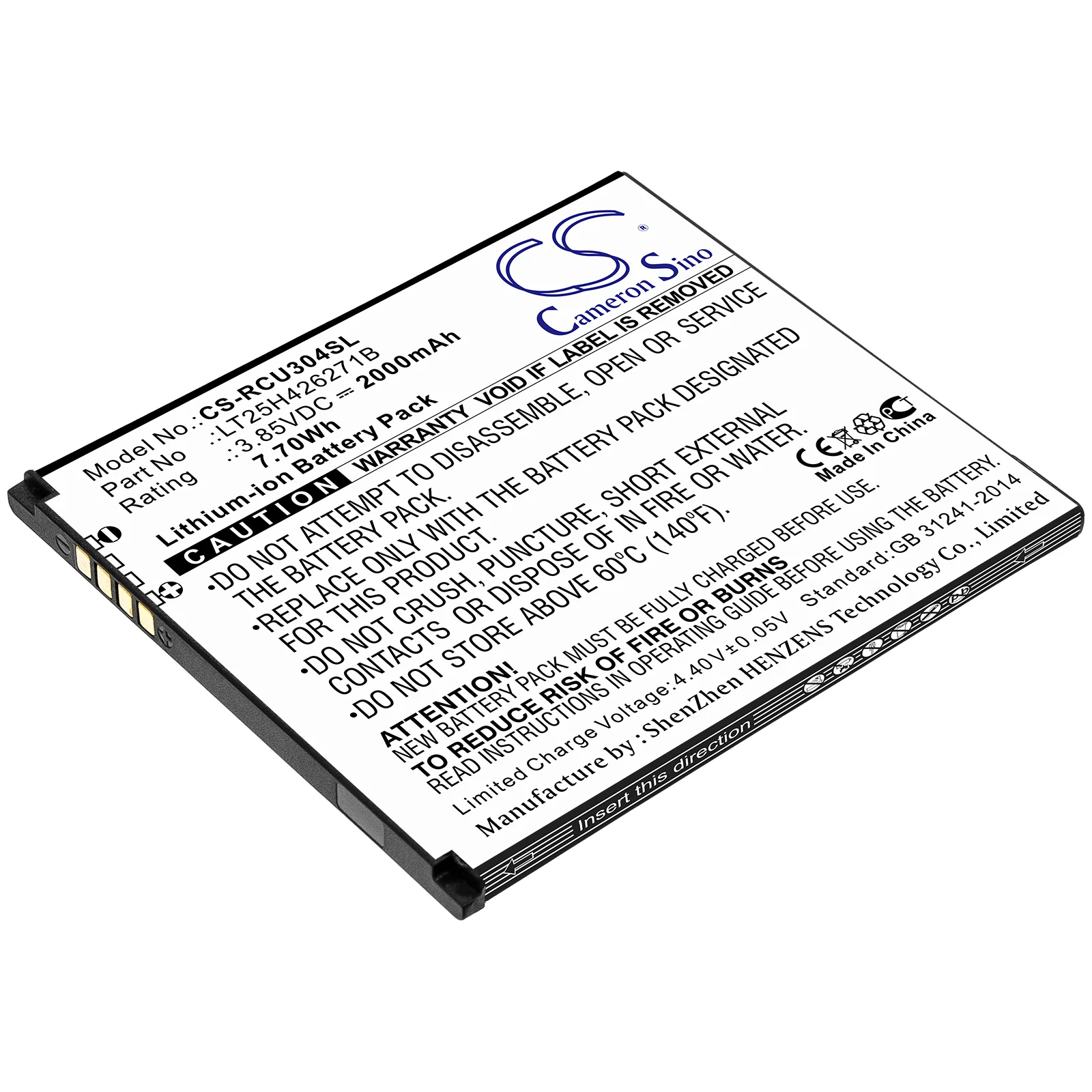 BLU View 1,B100DL Mobile Phone Replacement Battery - view 1